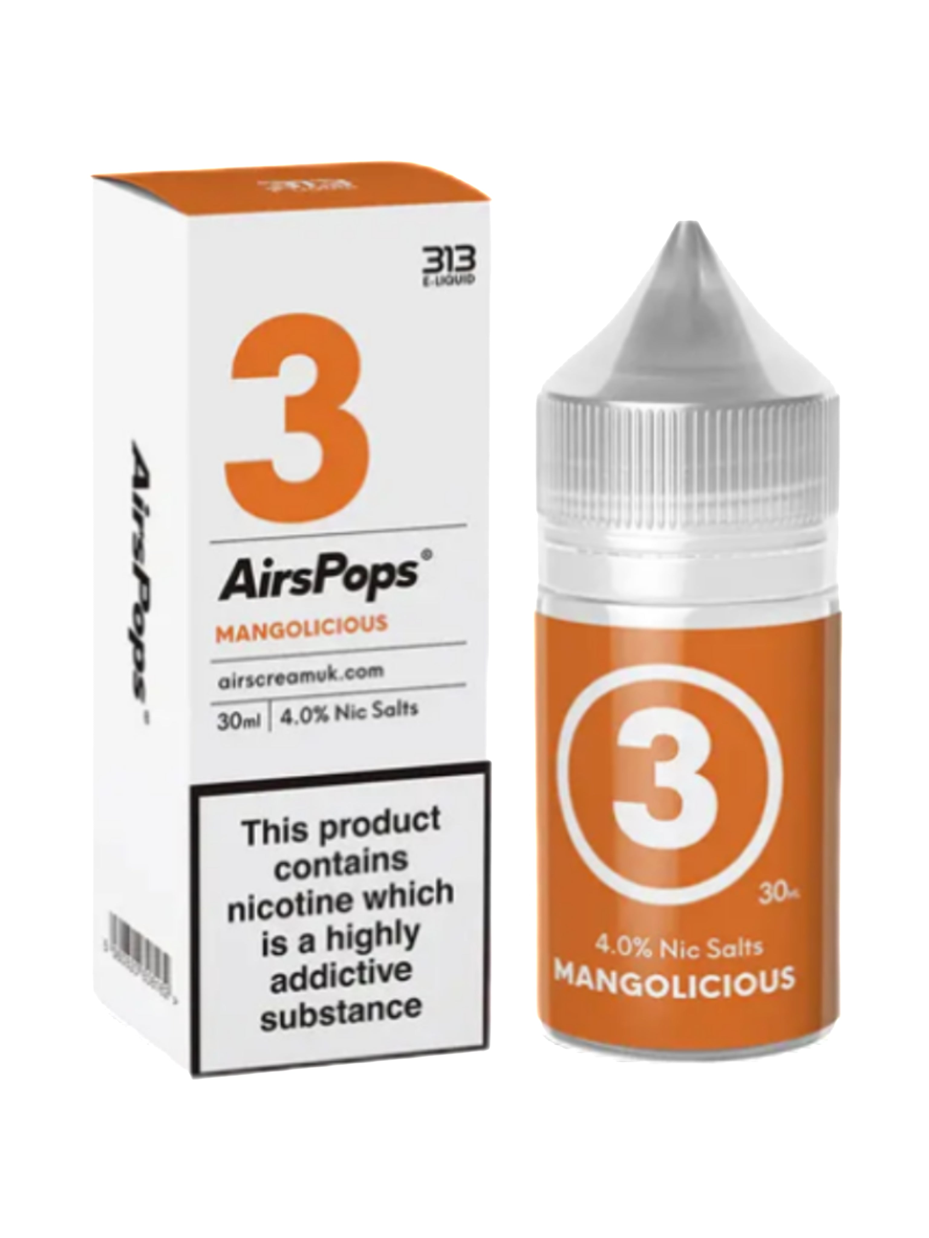 Airscream Airspops 30ml Freebase 1.9% / 4.0% Nicotine