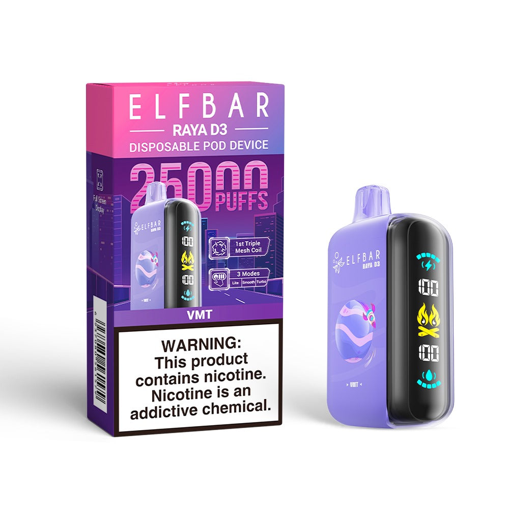 Elfbar Raya D3 - 25000 Puffs - 50mg